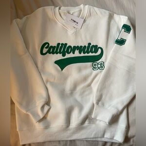California Varsity Style Sweatshirt Small NWT